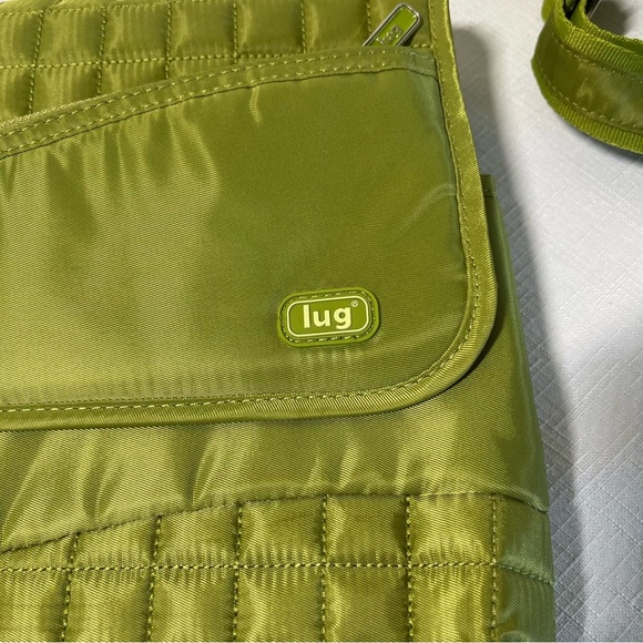 Lug Green Quilted Crossbody Bag. Many compartments - Picture 2 of 7